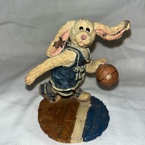 Charming Plush Bunny in Denim Outfit